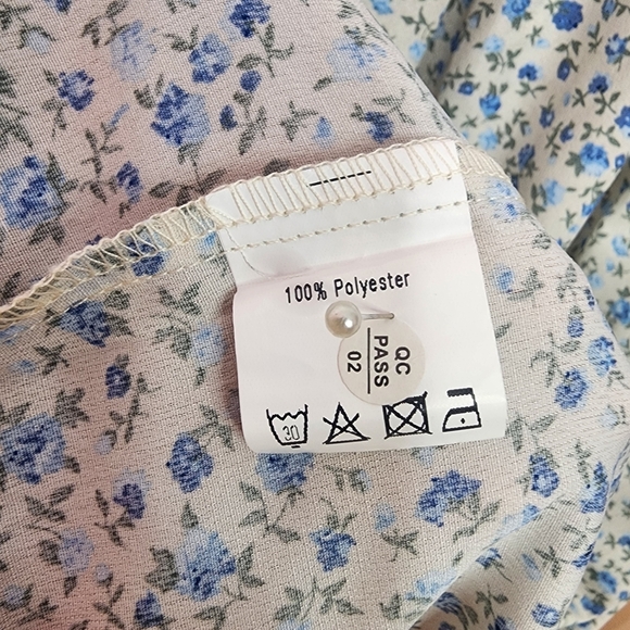 Vintage Style Blue Floral Sleeveless Nightgown 2X - Picture 7 of 8